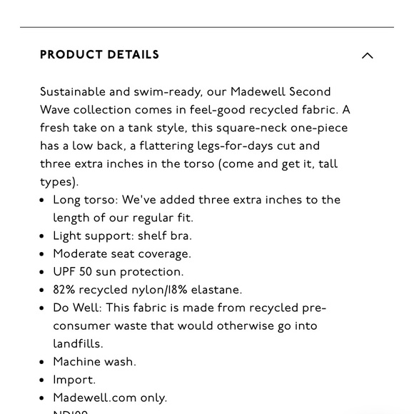 NWT Madewell long torso one price sz large & medium - Picture 6 of 6